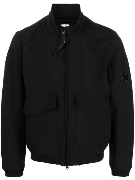 C.P. Company Lens-detail zip-up bomber jacket, черный