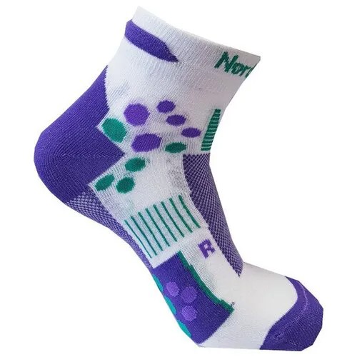 Носки NordKapp, размер 39-42, фиолетовый, белый