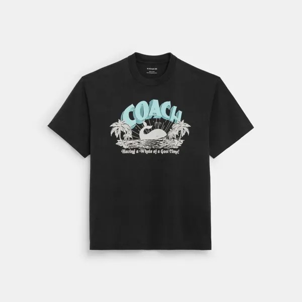 Футболка COACH Whale, цвет Washed Out Black