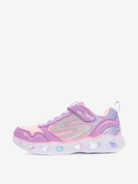 Кроссовки для девочек Skechers Heart Lights, Фиолетовый