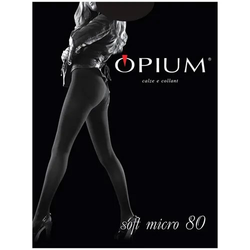Колготки Opium Soft Micro, 80 den, размер 3, черный
