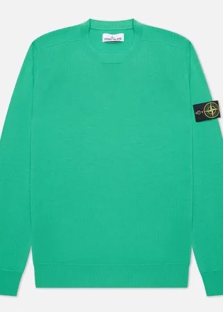 Мужской свитер Stone Island Classic Crew Neck Wool, цвет зелёный, размер XL