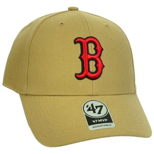 Бейсболка классическая с изогнутым козырьком '47 Brand MVP BOSTON RED SOX B-MVP02WBV (OS песочный)