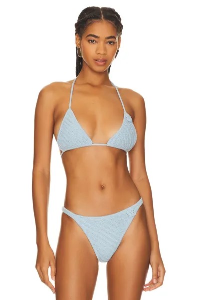 Топ Frankies Bikinis x REVOLVE Tide Crochet, цвет Summer Sky