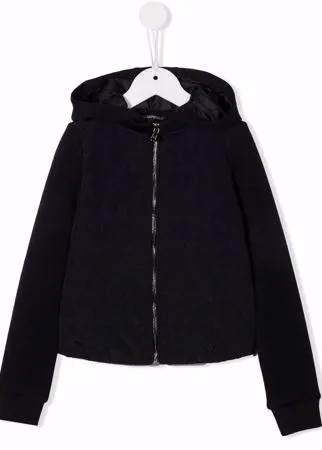 Emporio Armani Kids стеганое худи на молнии