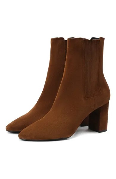 Замшевые ботильоны Lou Saint Laurent
