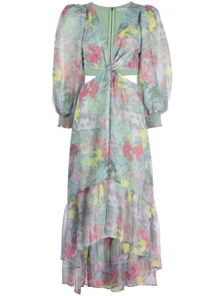 Alice + olivia платье макси Katia из коллаборации с Lola Schnable, зеленый