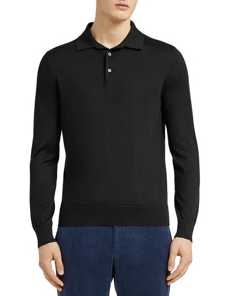 Рубашка поло стандартного кроя с длинными рукавами Cashseta Essential Zegna