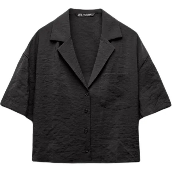 Рубашка женская черная Zara