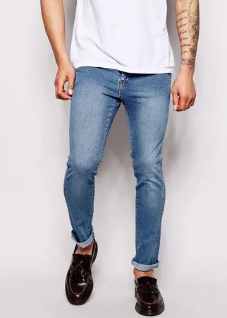 Светлые состаренные выбеленные джинсы скинни Dr Denim Snap-Черный
