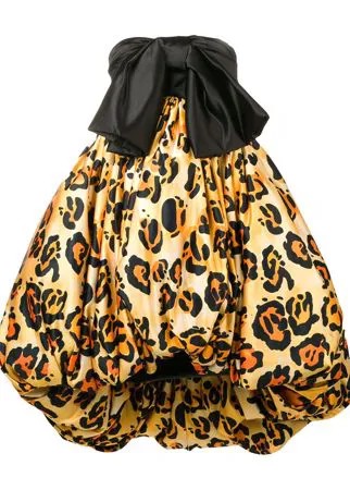 Richard Quinn пышное платье с леопардовым принтом