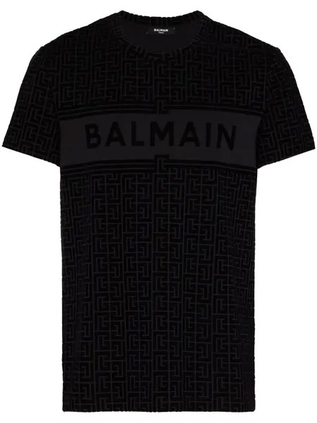 Balmain футболка с монограммой