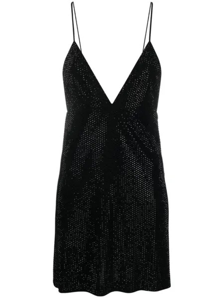 Dsquared2 платье мини с кристаллами, черный
