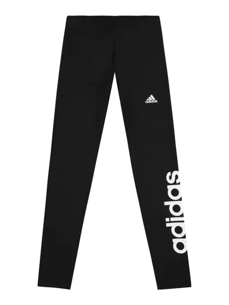 Зауженные тренировочные брюки Adidas Essentials Linear Logo, черный