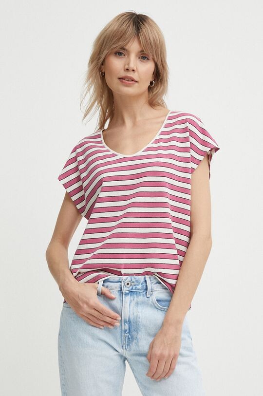 Футболка KHLOE из смесового льна Pepe Jeans, розовый