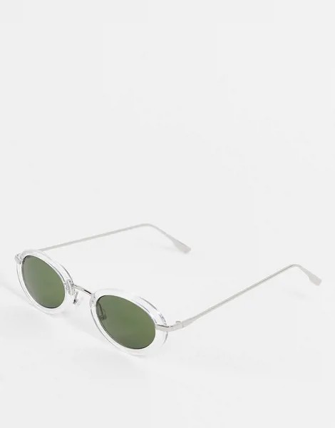 Солнцезащитные очки в прозрачной овальной оправе в стиле унисекс AJ Morgan-Прозрачный