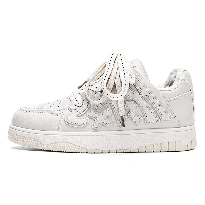 Кроссовки DOUBLE STAR 88 Skateboarding Shoes Unisex Low-top, черный/белый