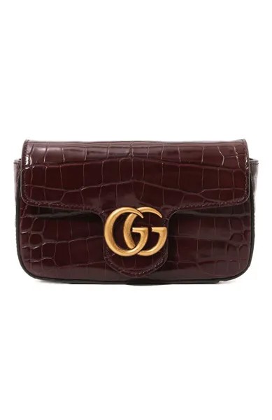 Сумка GG Marmont из кожи аллигатора Gucci