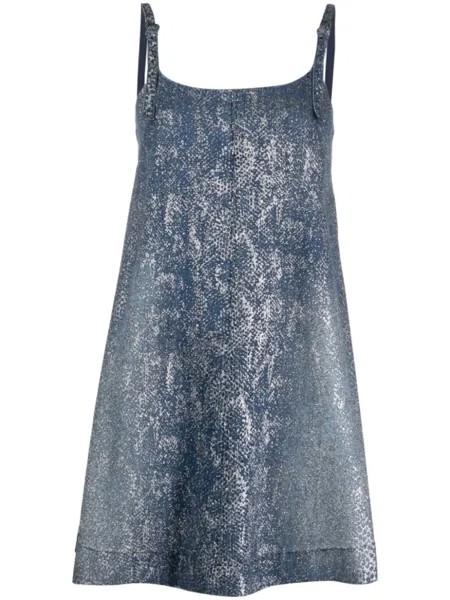 Versace Jeans Couture джинсовое платье-трапеция, синий