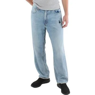 Мужские синие джинсовые потертые прямые джинсы Levi Strauss - Co. 36/32 BHFO 6345