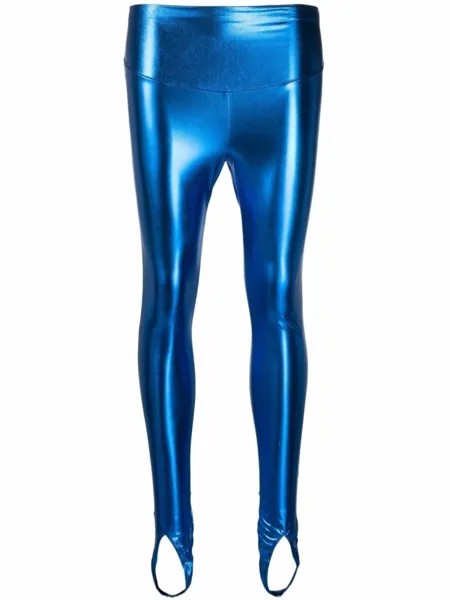 Maison Close легинсы Blue Angel с эффектом металлик, синий