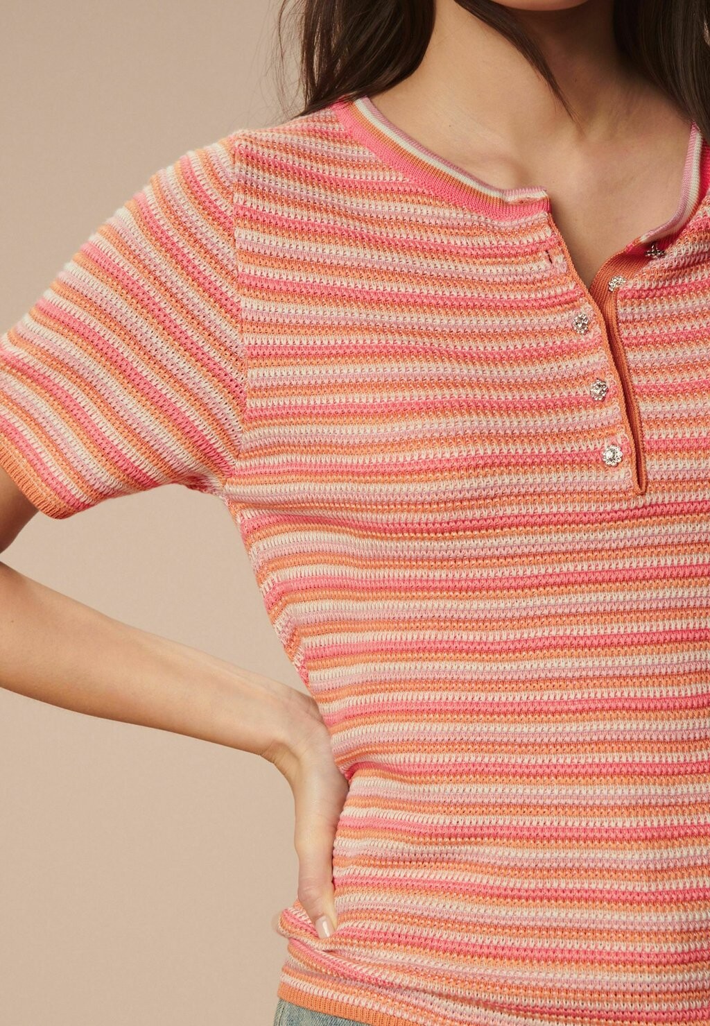 Футболка с принтом SHORT SLEEVE, REGULAR FIT Next, розовый