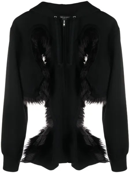Comme des Garçons Homme Plus кардиган с искусственным мехом, черный