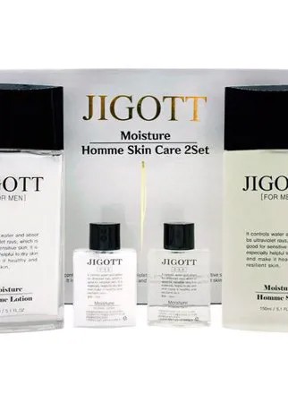 Jigott / Набор мужской для лица двойное увлажнение Moisture Skin Care 2 set / Корейская косметика