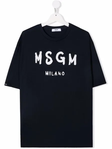 MSGM Kids футболка с логотипом