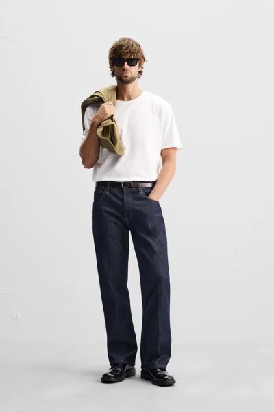 Прямые джинсы ZARA, синий