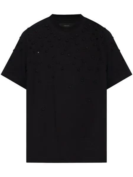 AMIRI textured cotton T-shirt, черный