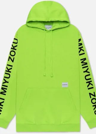 Мужская толстовка MKI Miyuki-Zoku Neon Logo Hoody, цвет зелёный, размер XXL