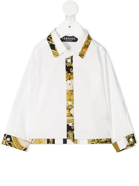 Versace Kids рубашка с принтом Barocco