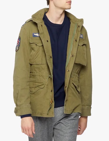 Боевая куртка с нашивками Ralph Lauren, зеленый