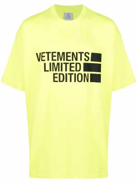 VETEMENTS футболка оверсайз с логотипом