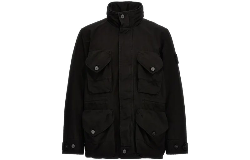 Пальто-парка унисекс черного цвета Stone Island, черный