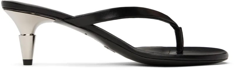 Черные шлепанцы с шипами на каблуке Proenza Schouler