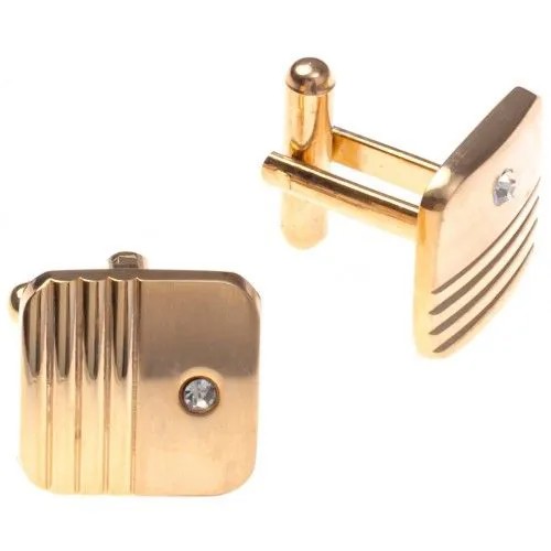 Запонки из бижутерного сплава с ювелирным стеклом WowMan Accessories WMA0145GW
