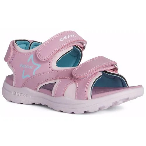Туфли летние открытые GEOX для девочек J VANIETT GIRL цвет сиреневый/светло-лиловый, размер 31