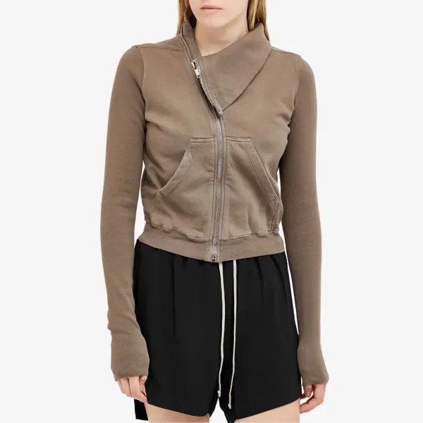 Rick Owens Drkshdw Толстовка на молнии спереди Mountain, серый