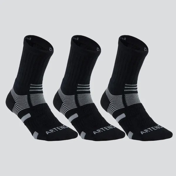 Теннисные носки высокие, 3 пары - RS 560 черный/серый ARTENGO, цвет grau