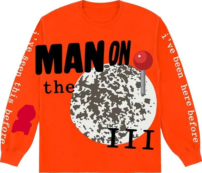 Лонгслив Cactus Plant Flea Market x Kid Cudi For MOTM III Return 2 Madness Long-Sleeve Tee 'Orange', оранжевый