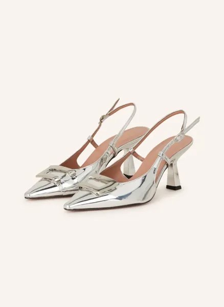 Туфли-лодочки с ремешком на пятке Bianca Di, серебряный
