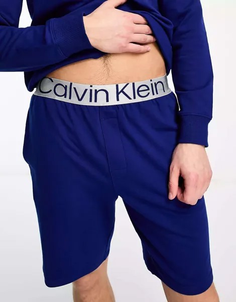 Синие шорты для сна Calvin Klein