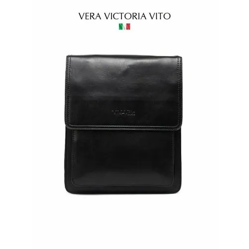 Сумка планшет Vera Victoria Vito, фактура гладкая, черный
