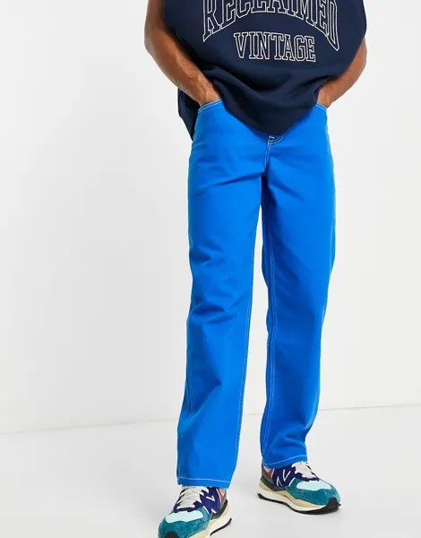 Синие свободные джинсы ASOS DESIGN-Голубой