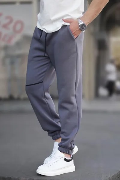 Базовые мужские спортивные штаны с копчеными карманами 6523 MADMEXT