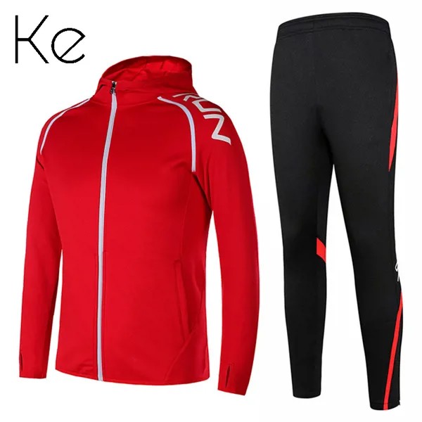 Одежда для футбола KE, детский утепленный свитер с капюшоном, бархатный Спортивный Повседневный костюм с длинными рукавами для тренировок, мужская и женская куртка