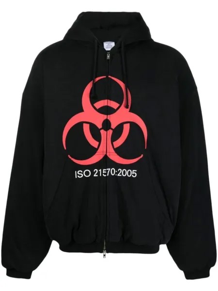 VETEMENTS худи Genetically Modified на молнии, черный