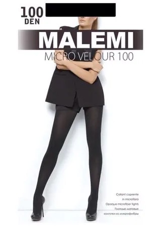 Колготки Malemi Micro Velour, 100 den, размер 4, черный